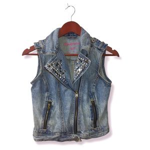 Denim Studded Vest